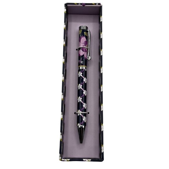 Vera Bradley NEW Floral Nightingale Refillable Ball Point Pen Gift Box Holiday - Picture 2 of 8